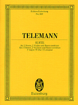 Illustration telemann suite pour 2 cors et cordes