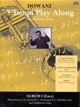 Illustration de ALBUM TROMPETTE 1 (facile) : Hummel, traditionnel, Haslinger, Tchaïkovsky (trompette + CD)