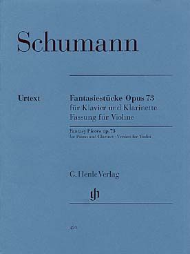 Illustration de Pièces de fantaisie op. 73 (clarinette et piano), tr. pour violon et piano