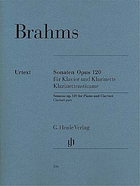Illustration de Sonates op. 120 N° 1 et 2, partie de clarinette
