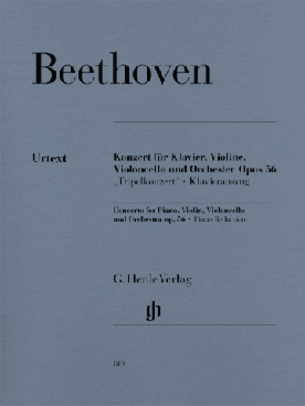 Illustration de Triple concerto op. 56 en do M pour piano, violon et violoncelle, réd. de l'orchestre pour un 2e piano