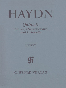 Illustration de Quintette Hob. XIV:1 en mi b M pour 2 cors, violon, violoncelle et piano