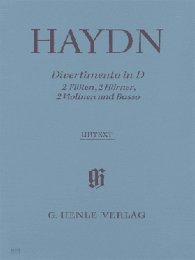 Illustration de Divertimento Hob. II:8 en ré M pour 2 flûtes, 2 cors, 2 violons et basse