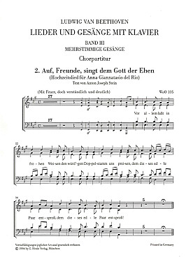 Illustration de Lieder (édition intégrale Henle) - Vol. 3 : chœur seul sans piano