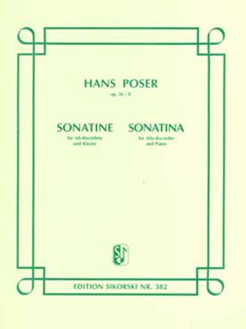 Illustration de Sonatine op. 36/2 pour flûte à bec alto et piano