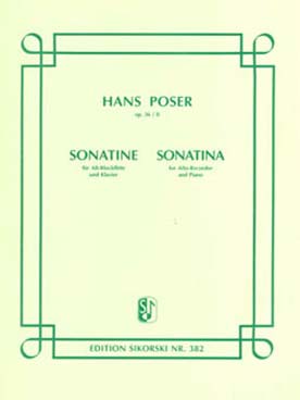 Illustration de Sonatine op. 36/2 pour flûte à bec alto et piano