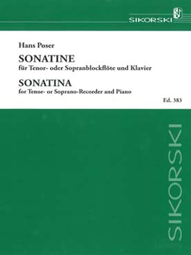 Illustration de Sonatine op. 36/3 pour flûte à bec ténor et piano