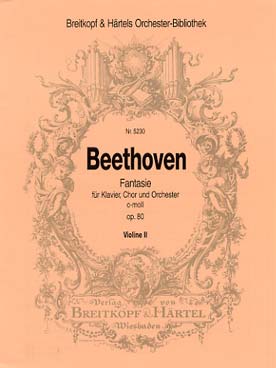 Illustration de Fantaisie op. 80 en do m pour piano,  choeur et orchestre - violon 2