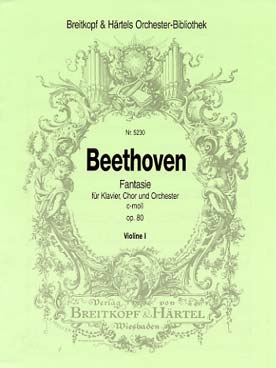 Illustration de Fantaisie op. 80 en do m pour piano,  choeur et orchestre - violon 1