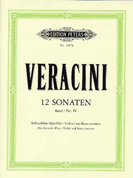 Illustration de 12 Sonates pour flûte à bec alto ou flûte traversière ou violon et b. c. - Vol. 4
