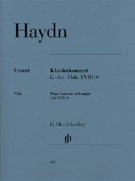 Illustration de Concerto Hob. XVIII:4 en sol M pour piano et cordes, piano conducteur et parties séparées