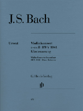 Illustration de Concerto BWV 1041 en la m - éd. Henle