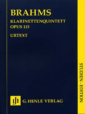Illustration de Quintette op. 115 en si m pour clarinette et quatuor à cordes - éd. Henle