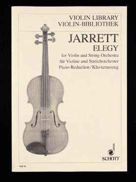 Illustration de Elegy pour violon et orchestre à cordes, réduction piano