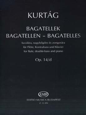 Illustration de Bagatelles op. 14 d pour flûte, contrebasse et piano