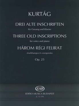 Illustration kurtag 3 inscriptions anciennes op. 25