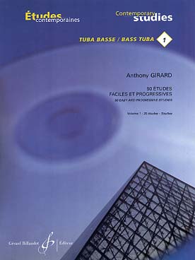 Illustration de Études contemporaines pour tuba - N° 1 : 50 Études faciles et progressives Vol. 1 (25 études)