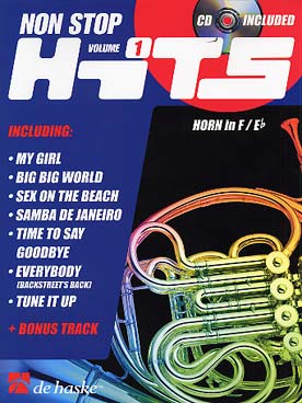 Illustration de NON STOP HITS avec CD play-along - Vol. 1 : Big big world, Samba de Janeiro, Time to say goodbye...