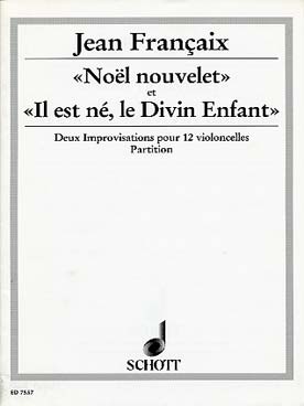 Illustration de 2 Improvisations pour 12 violoncelles : Noël nouvelet - Il est né, le Divin Enfant - Conducteur