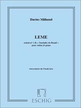 Illustration milhaud saudade do brazil op. 67 n° 1