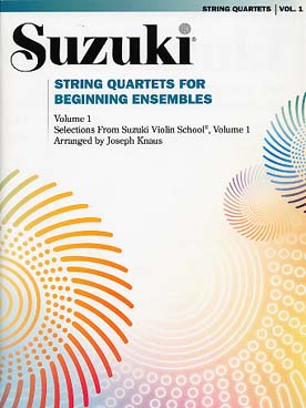 Illustration de SUZUKI STRING QUARTETS for beginning ensembles - Vol. 1