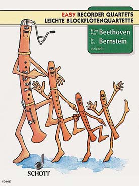 Illustration de LEICHTE BLOCKFLOTENQUARTETTE Vol. 2 : Von Beethoven bis Bernstein