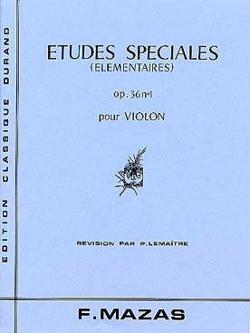 Illustration de Études spéciales op. 36 N° 1 - éd. Durand