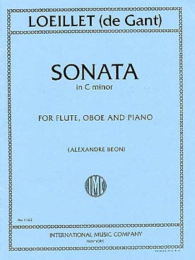 Illustration loeillet sonate en do maj fl/oboe/piano
