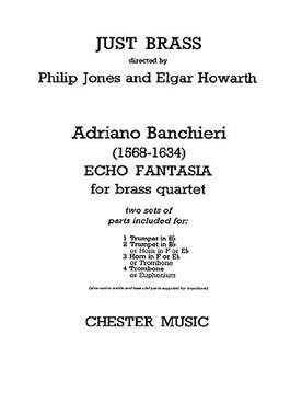 Illustration de  JUST BRASS : musique facile pour ensemble de cuivres (C + P) - N° 9 : BANCHIERI Echo fantasia