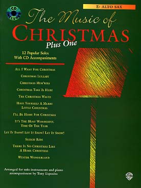 Illustration music of christmas plus one sax alto+cd