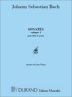 Illustration de Sonates flûte et clavecin (Durand) - Vol. 1 : BWV 1030 à 1032 (tr. Fleury)