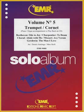Illustration de SOLO ALBUM (tr. Armitage/Reift) avec accompagnement piano - Vol. 5 : Gershwin, anonyme, Beethoven, Mozart, Charpentier