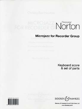 Illustration de Microjazz for recorder group pour 3 flûtes à bec, piano et guitare