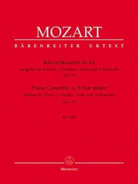 Illustration de Concerto N° 14 K 449 en mi b M