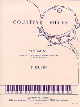 Illustration de Courtes pièces - Album N° 2 : batterie, 3 timbales et piano