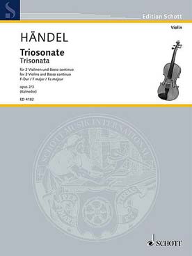 Illustration de Triosonaten op. 2/3 en fa M pour 2 violons et basse continue