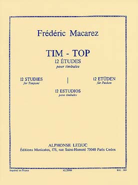 Illustration de Tim-top, 12 études pour timbales