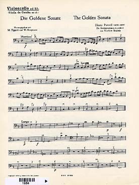 Illustration de The Golden sonata pour 2 violons, violoncelle et piano - Partie de violoncelle