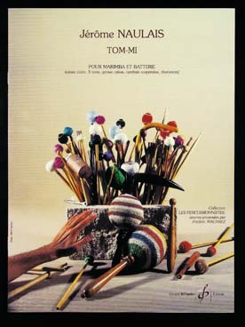 Illustration de Tom-mi pour marimba et batterie (caisse claire, 3 toms, grosse caisse, cymbale suspendue et charleston)