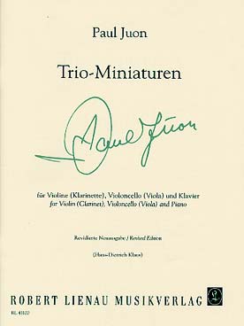 Illustration de Trio miniature pour violon, violoncelle (ou alto) et piano
