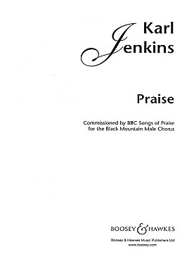 Illustration de Praise pour chœur d'hommes TTBB et piano ou orgue