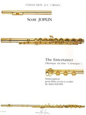 Illustration de The Entertainer, tr. Alain Daniel pour flûte et trio à cordes (C + P)