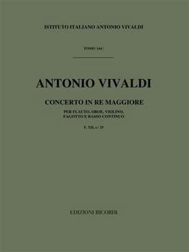 Illustration de Concerto en ré M RV 94 FXII/25 pour flûte, hautbois, violon et basson