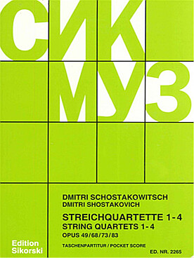 Illustration de Quatuors à cordes - N° 1 op. 49, 2 op. 68, 3 op. 73, 4 op. 83