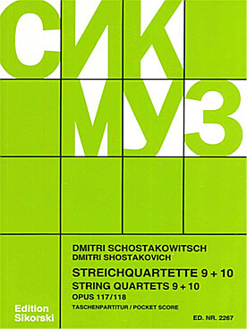 Illustration de Quatuors à cordes - N° 9 op. 117 et 10 op. 118