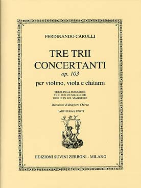 Illustration de Trio op. 103 pour violon, alto, guitare - N° 1 en la M