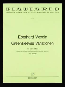 Illustration de Greensleeves-variationen op. 93 pour flute à bec alto ou soprano