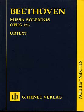 Illustration de Missa solemnis en ré M op. 123 pour soliste, chœur et orchestre ou orgue - éd. Henle
