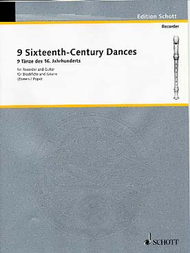 Illustration de 9 DANSES DU 16EME SIECLE (soprano ou alto)