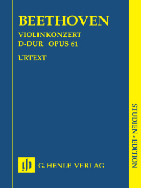 Illustration de Concerto pour violon op. 61 en ré M - éd. Henle
